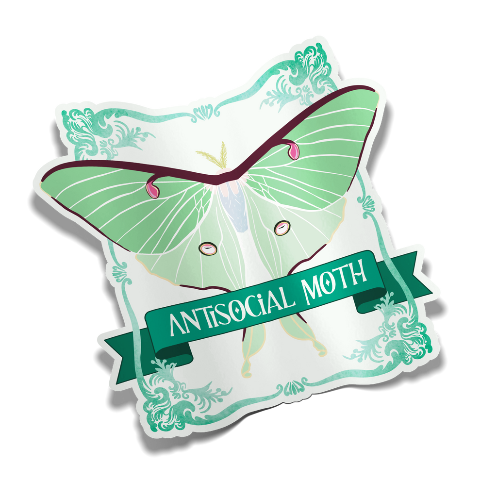 "Anti-Social Moth" Sticker
