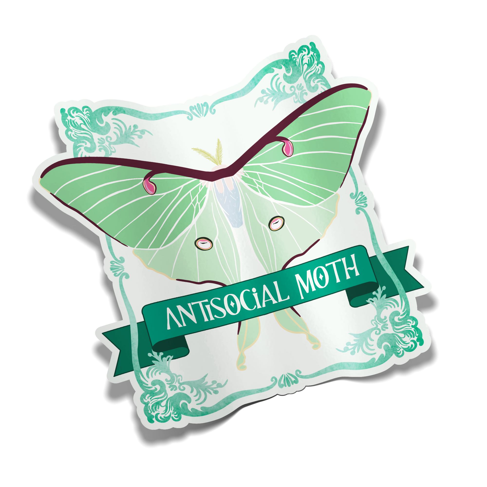 "Anti-Social Moth" Sticker