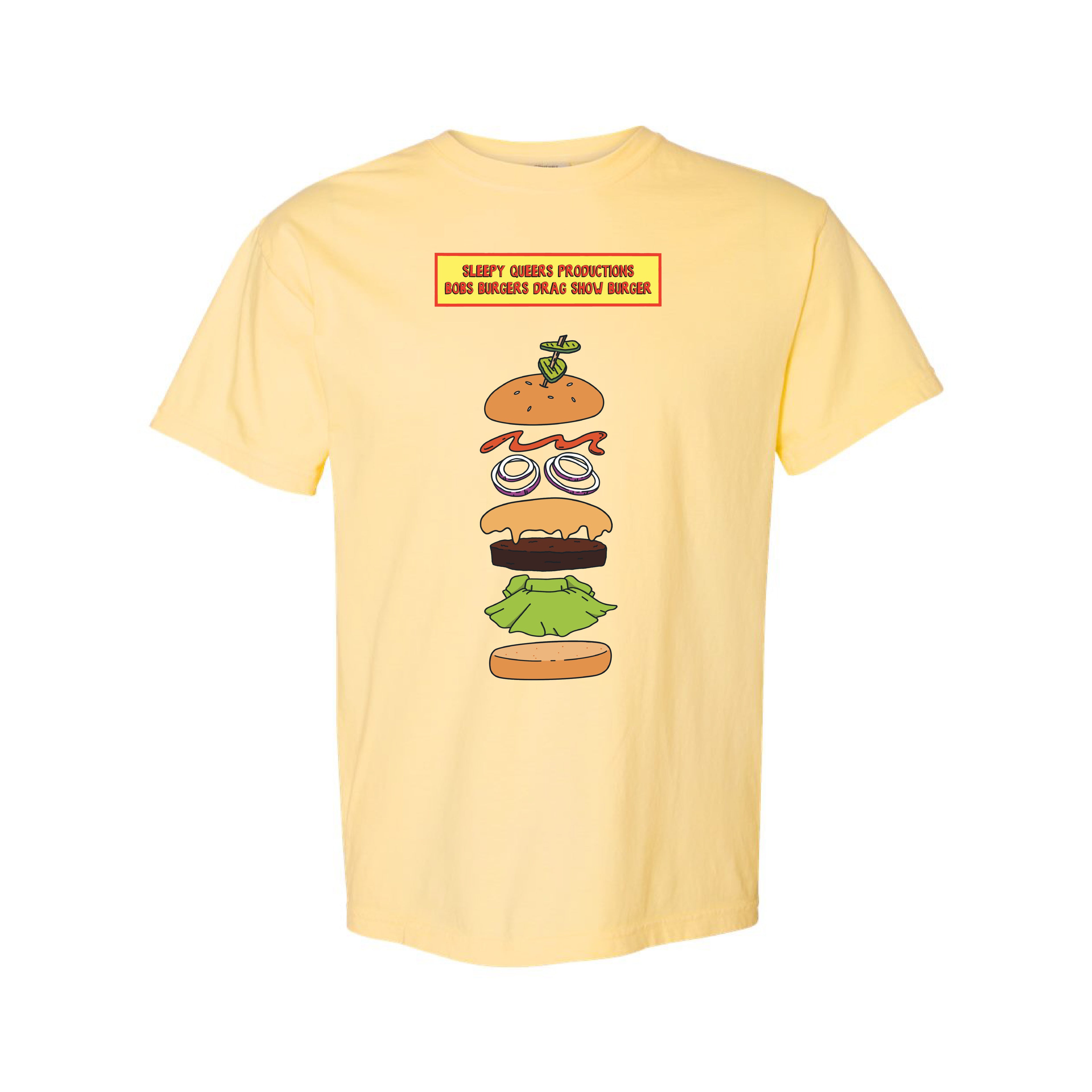 Bobs Burgers Drag Burger T-Shirt A Sleepy Queers Production