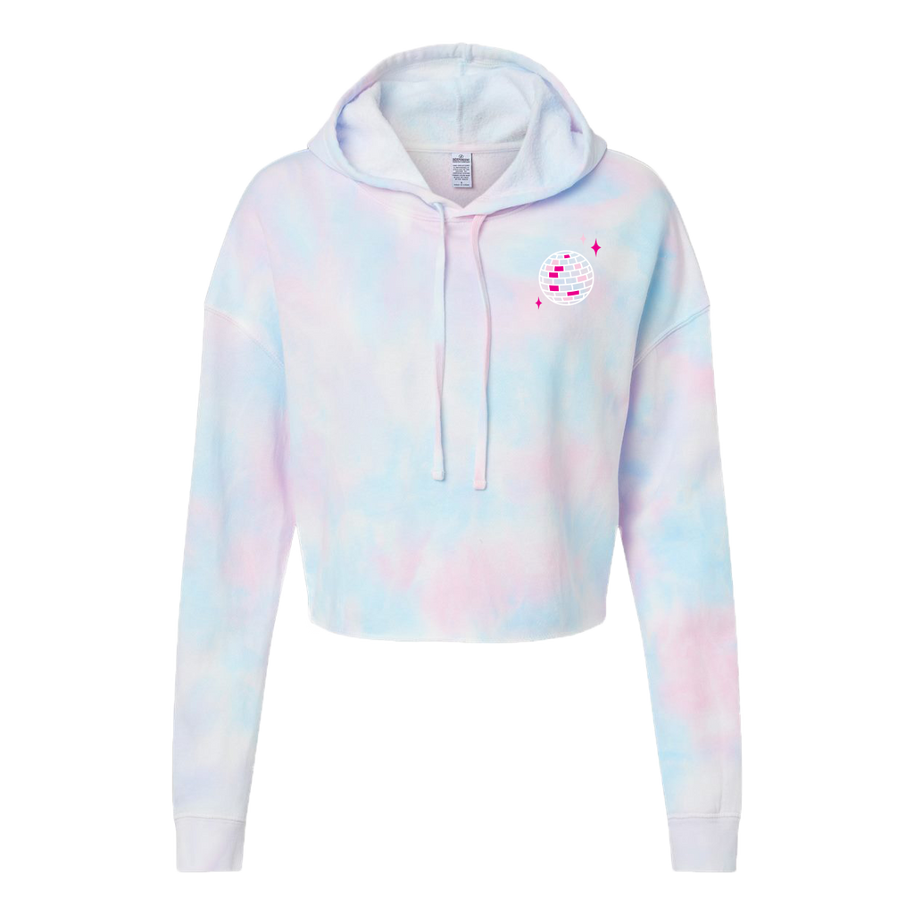 "In My Swiftie Era" Cotton Candy Crop Top Hoodie