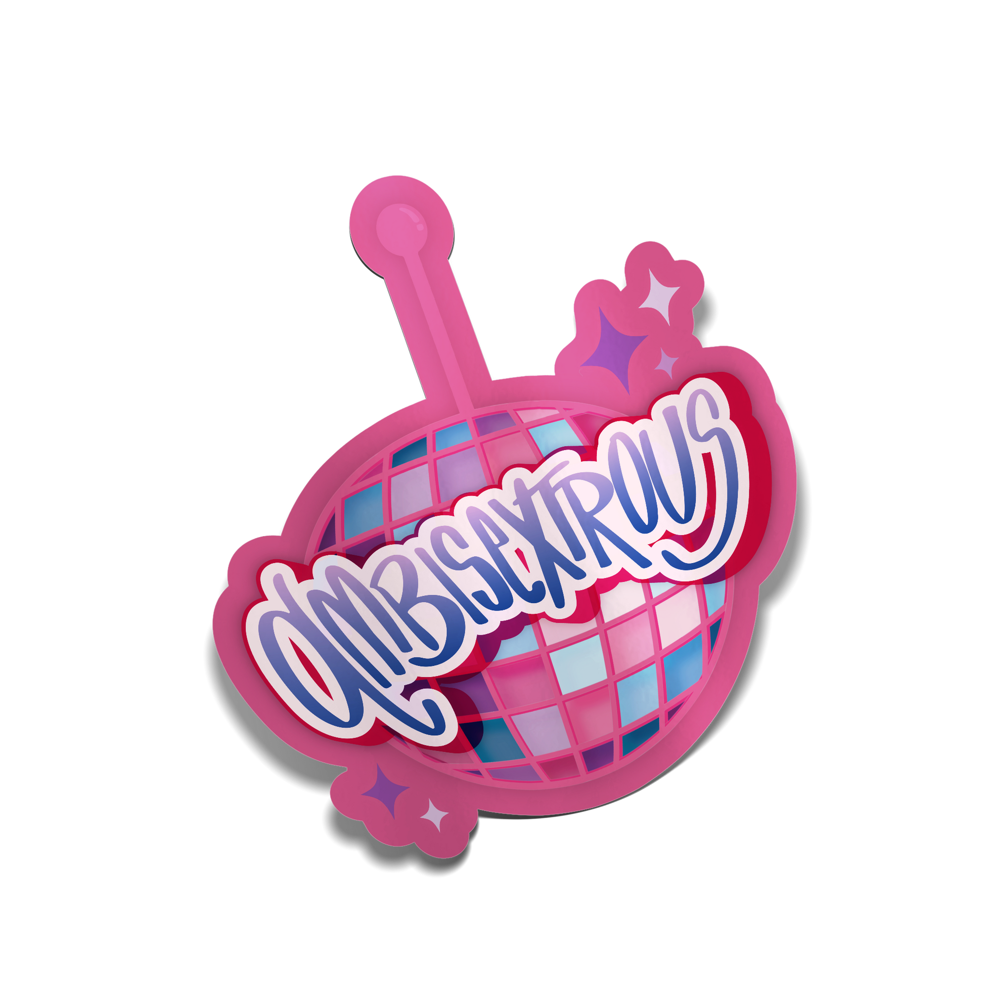 "Ambisextrous" Disco Ball Sticker