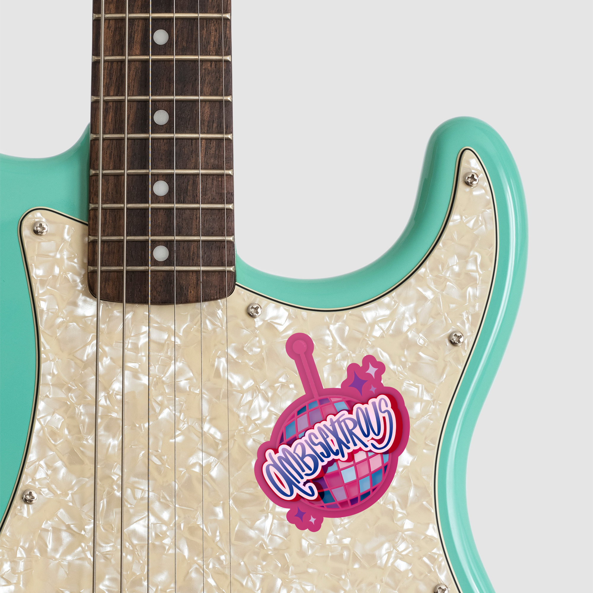 "Ambisextrous" Disco Ball Sticker