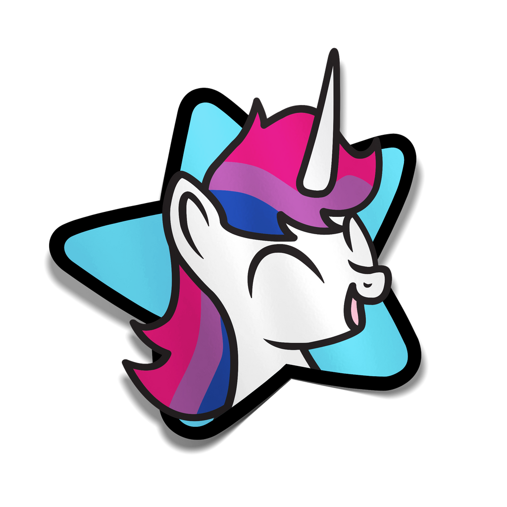 "Bisexual Pride Unicorn" Sticker
