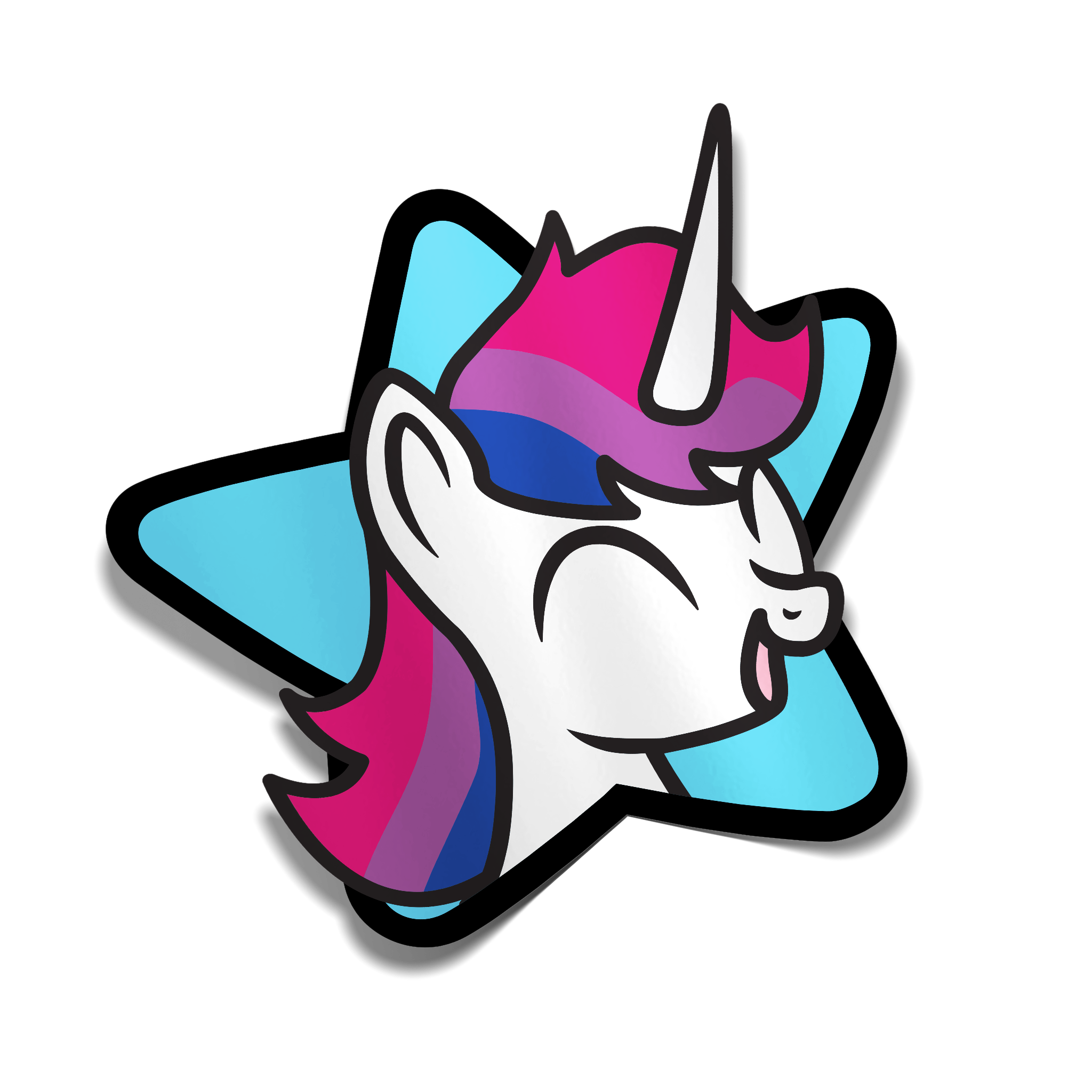 "Bisexual Pride Unicorn" Sticker
