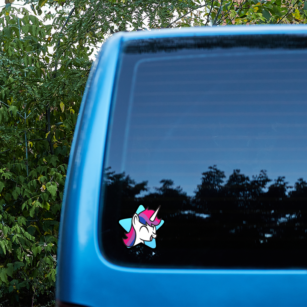 "Bisexual Pride Unicorn" Sticker