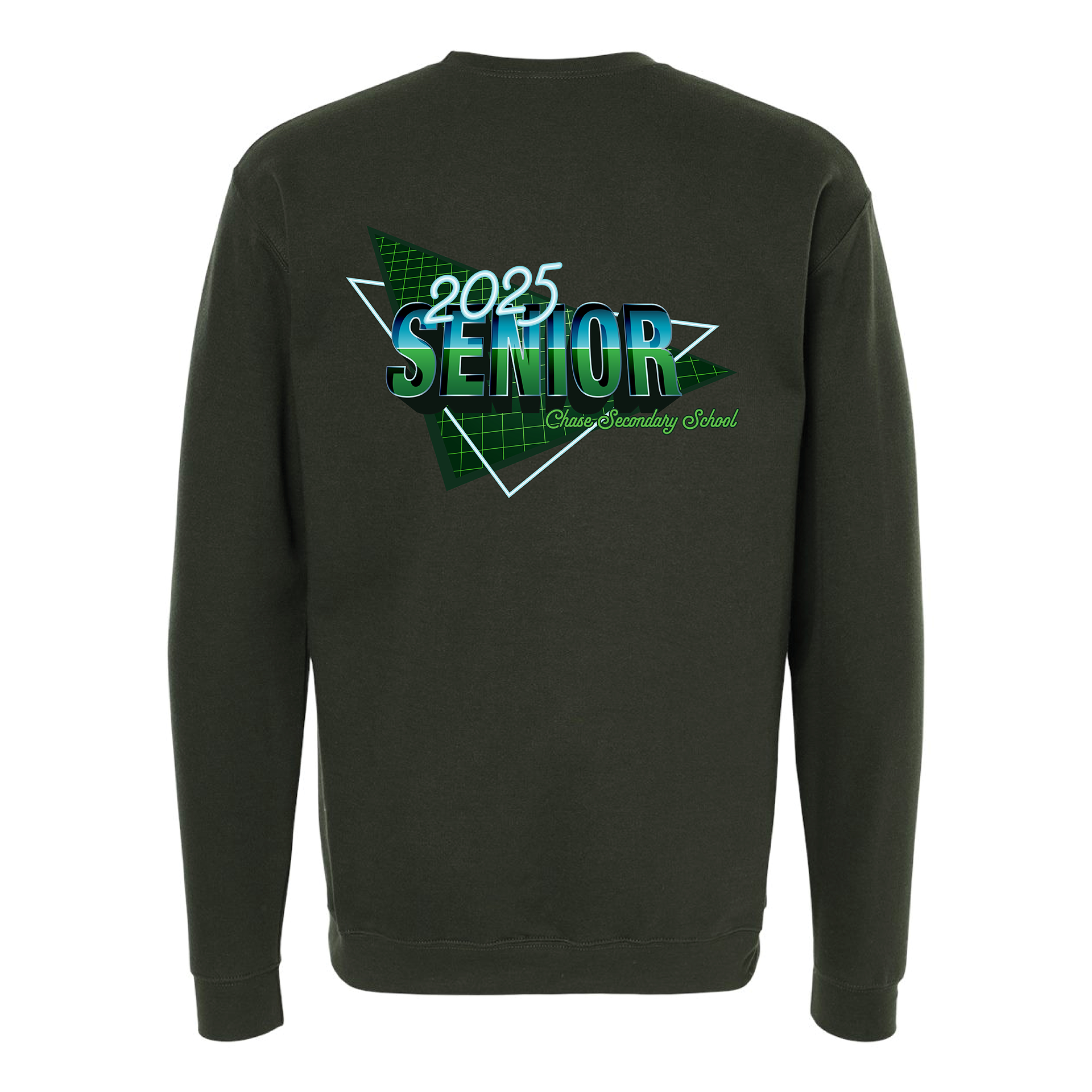 Chase Secondary School Grad 2025 Unisex Crewneck Sweater - Forest Green