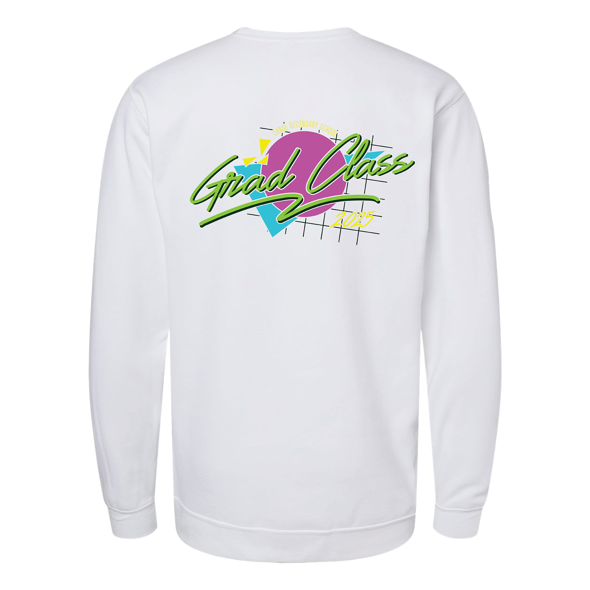 Chase Secondary School Grad 2025 Unisex Crewneck Sweater - White