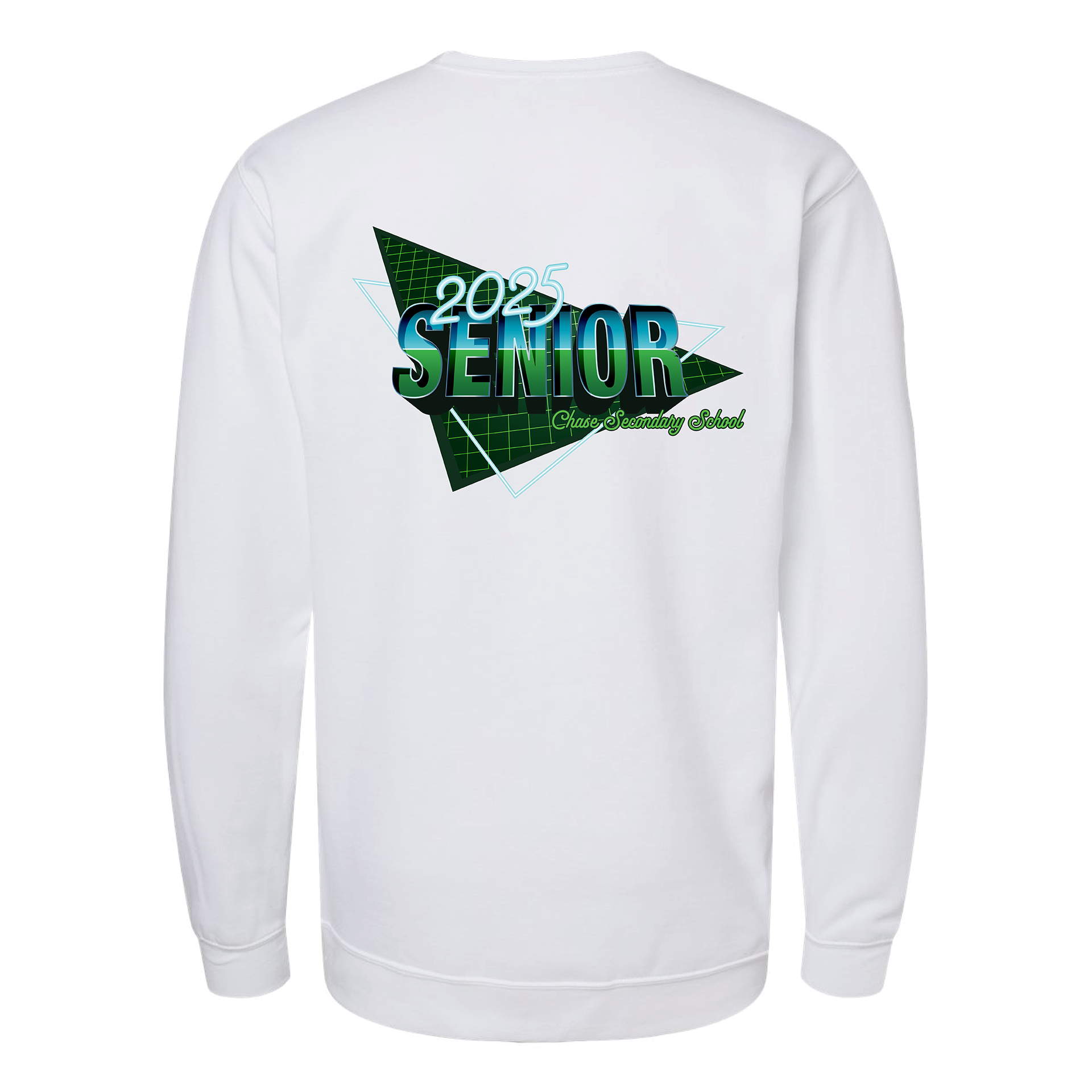 Chase Secondary School Grad 2025 Unisex Crewneck Sweater - White