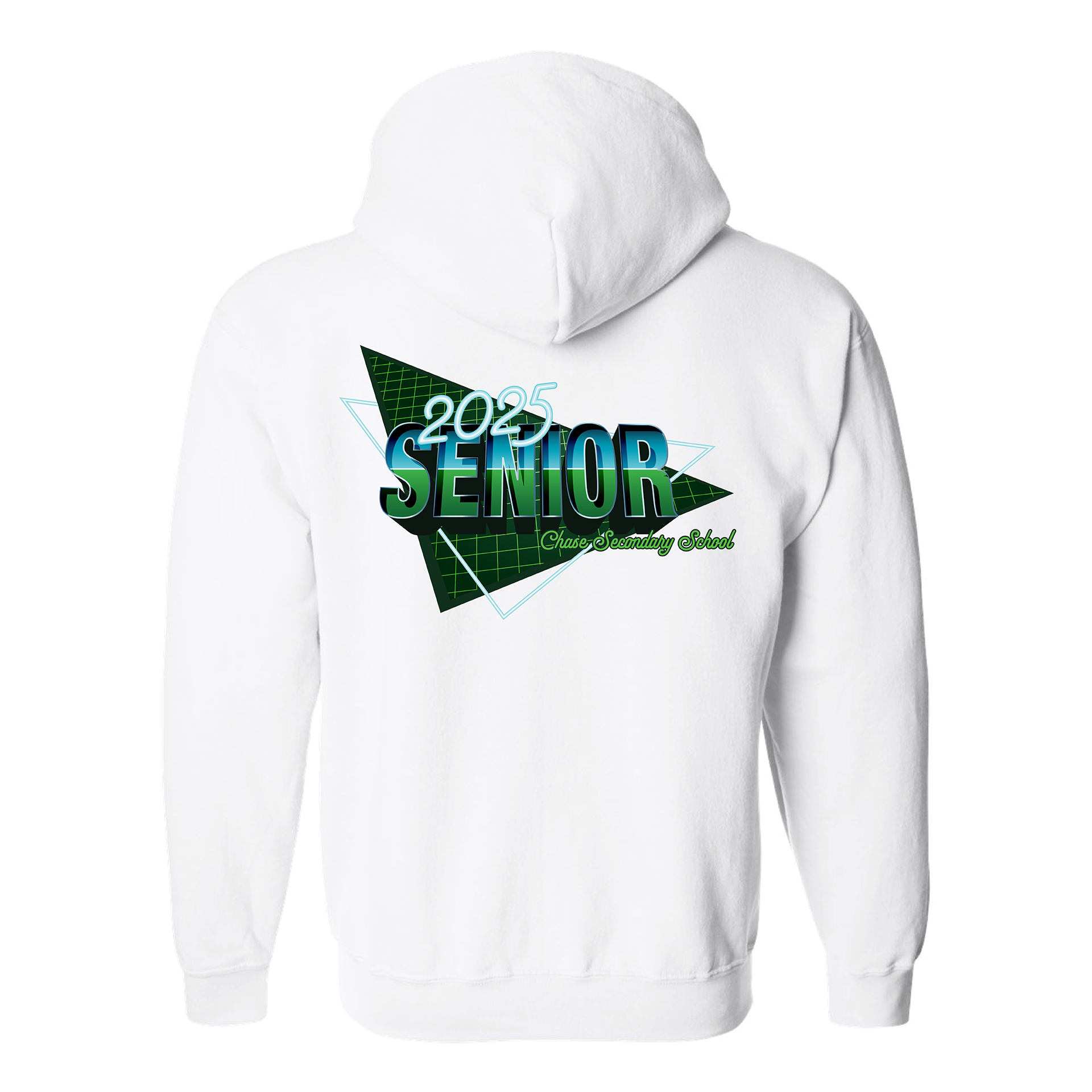 Chase Secondary School Grad 2025 Unisex Zip Up Hoodie - White