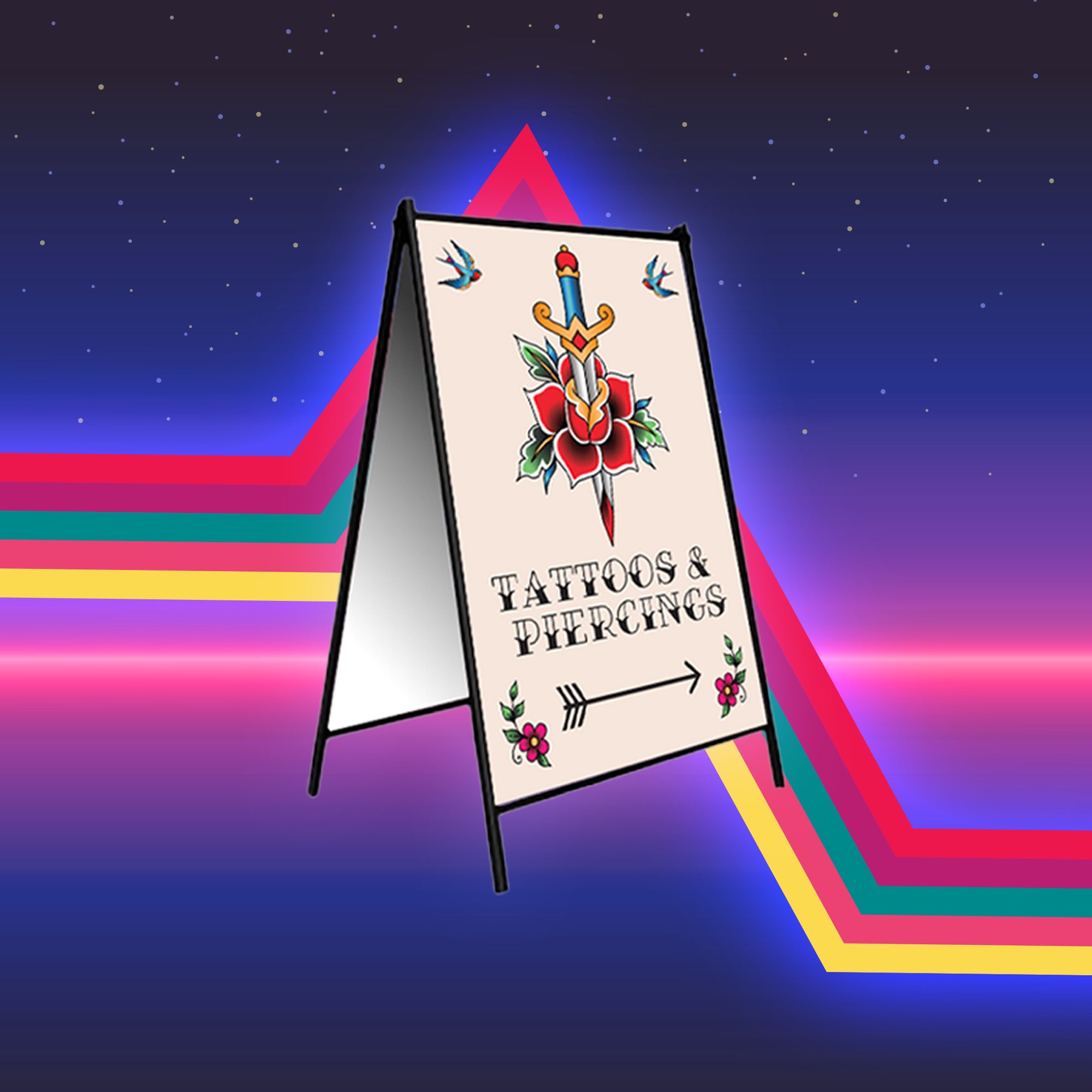 Custom Metal A-Frame Sandwich Board
