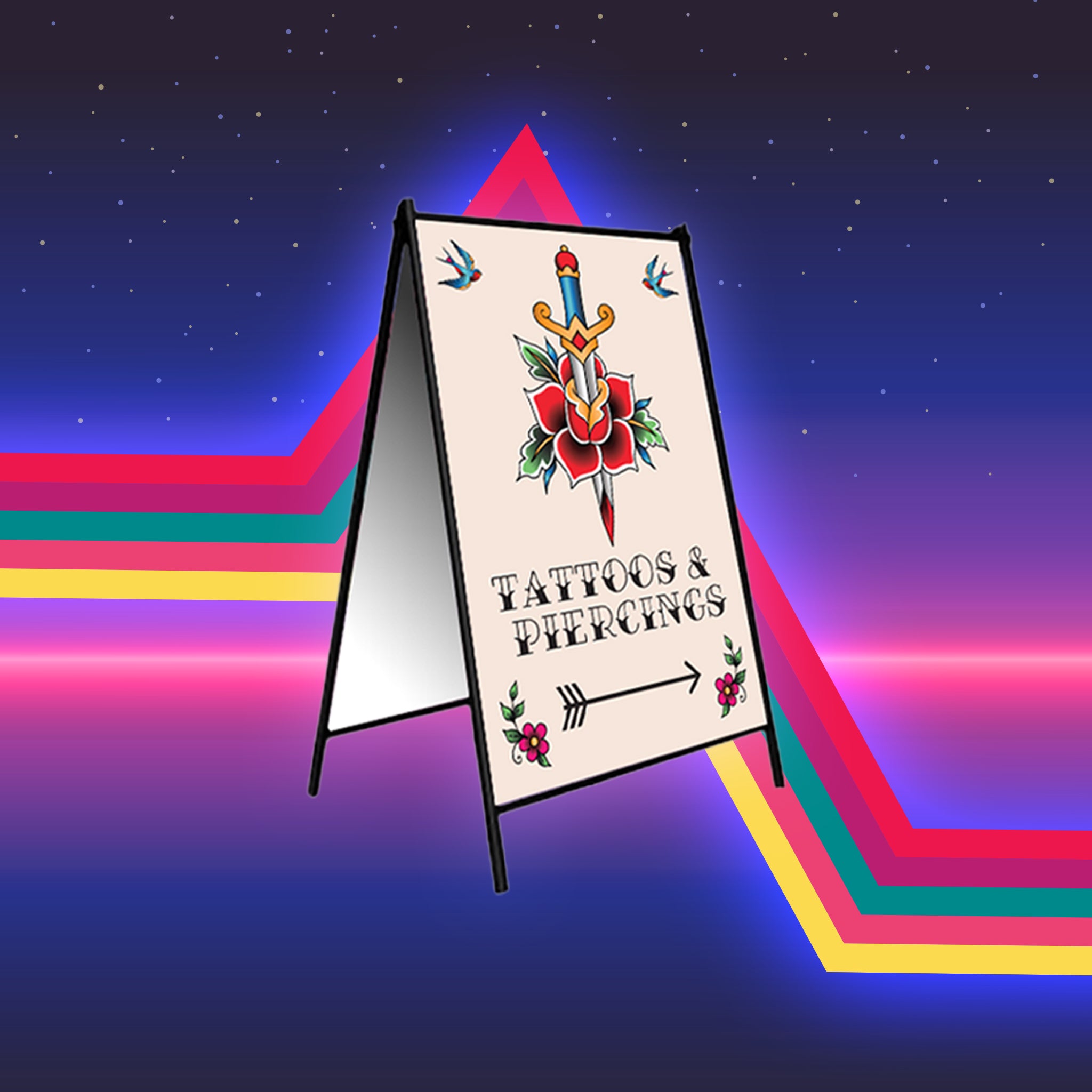 Custom Metal A-Frame Sandwich Board