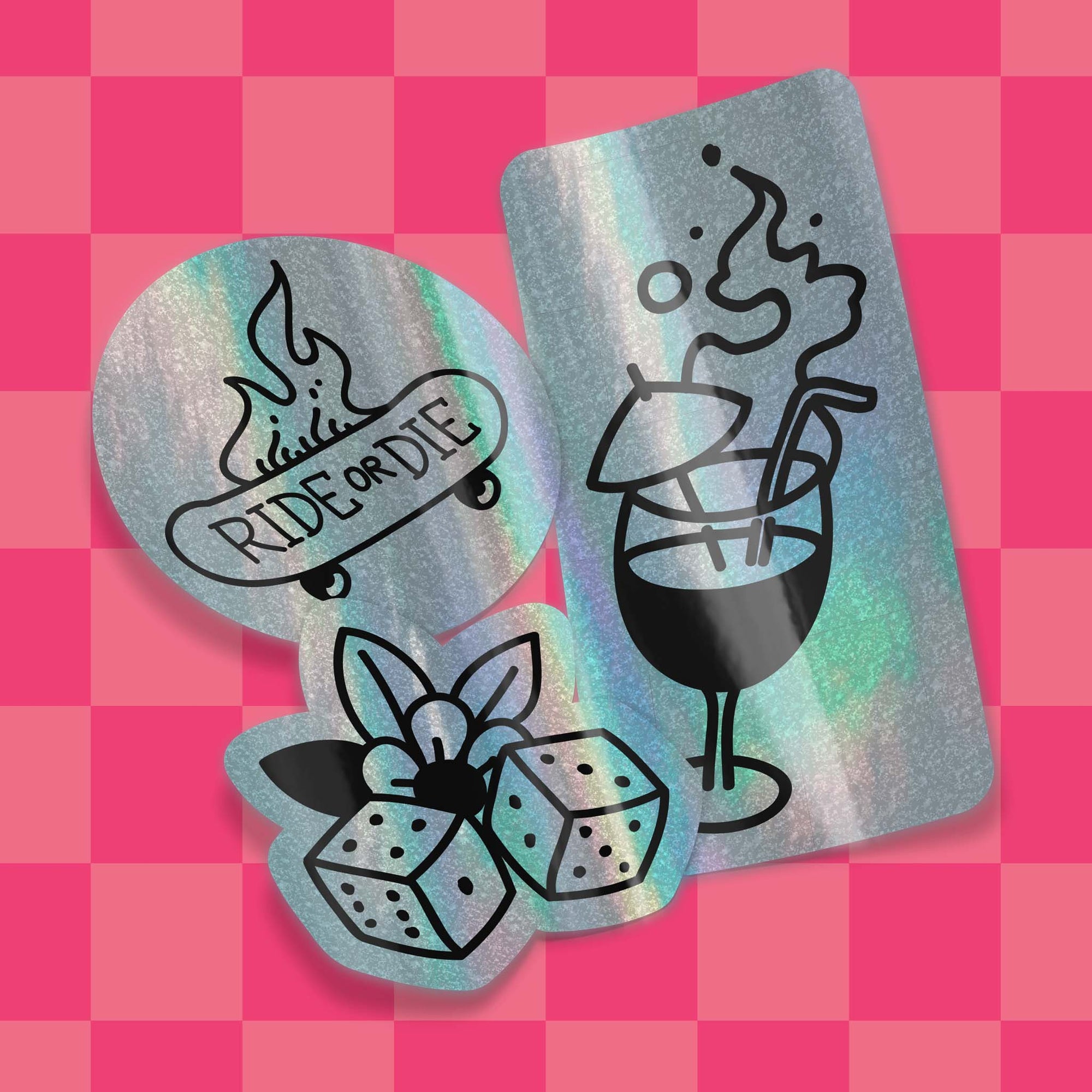 Custom Glitter Holographic Stickers | Upload Your Artwork