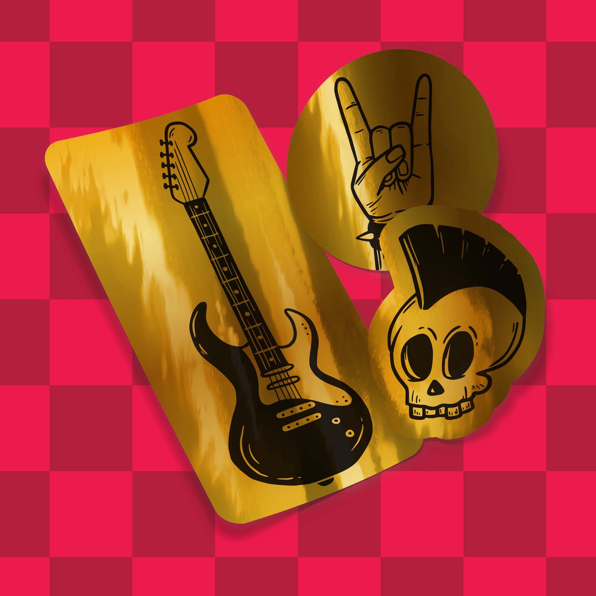 Custom Gold Holographic Stickers | Upload Your Artwork