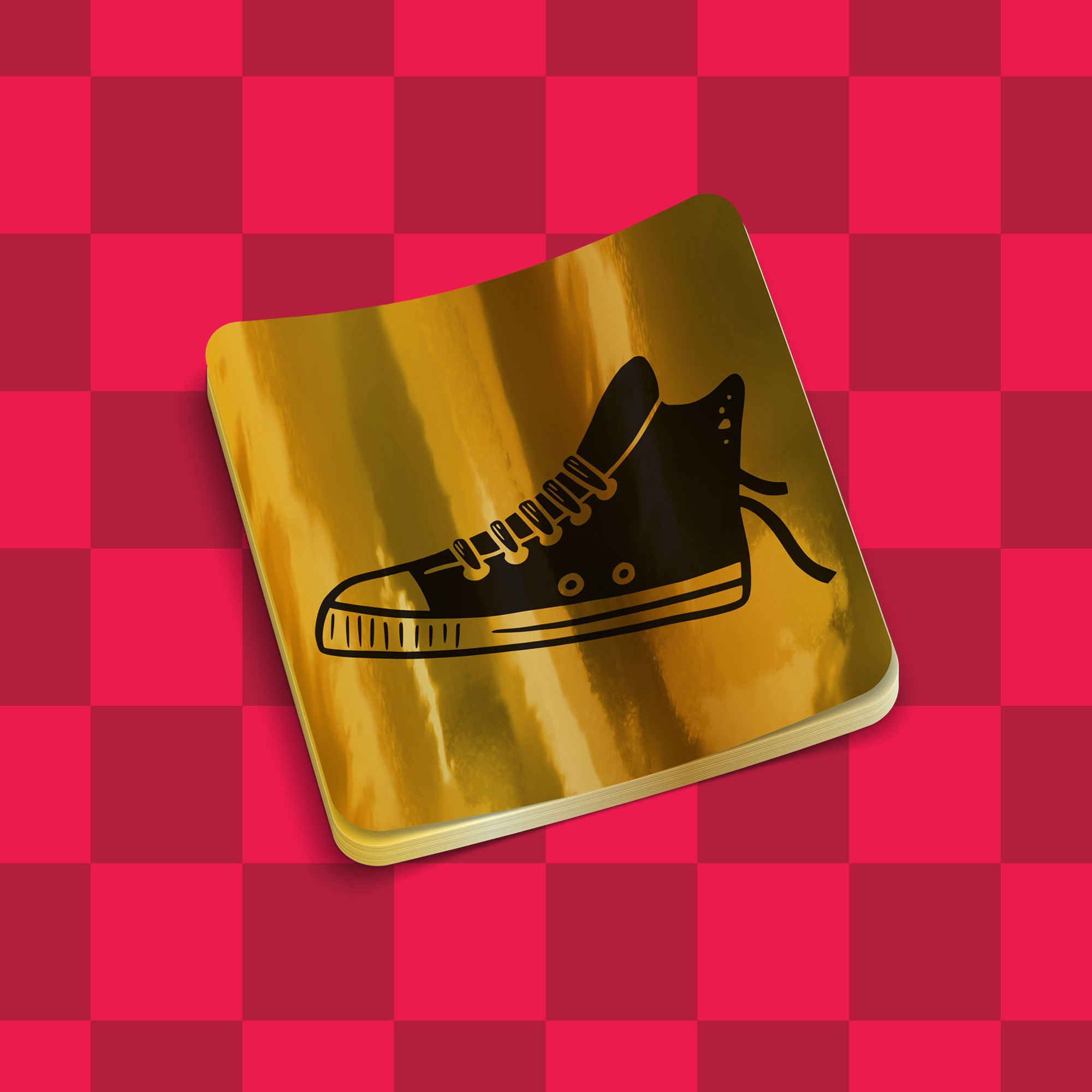 Custom Gold Holographic Stickers | Upload Your Artwork