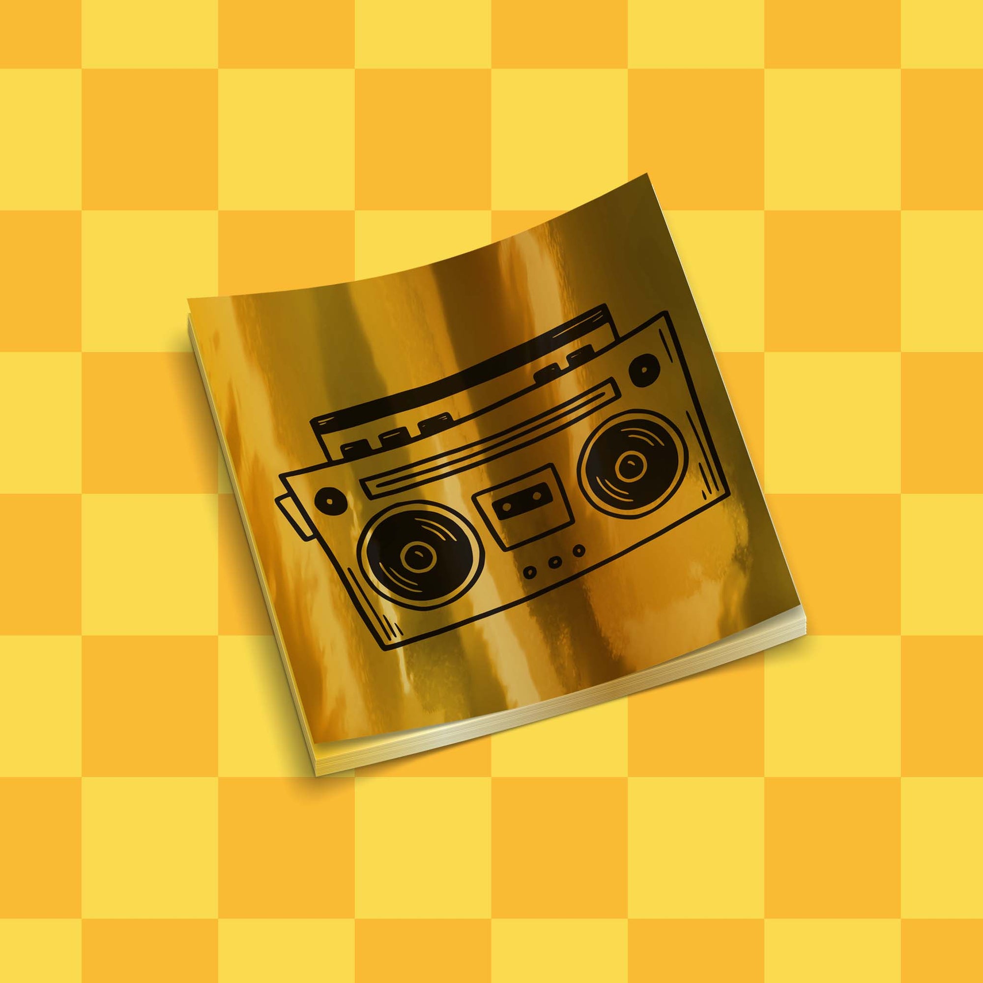 Custom Gold Holographic Stickers | Upload Your Artwork