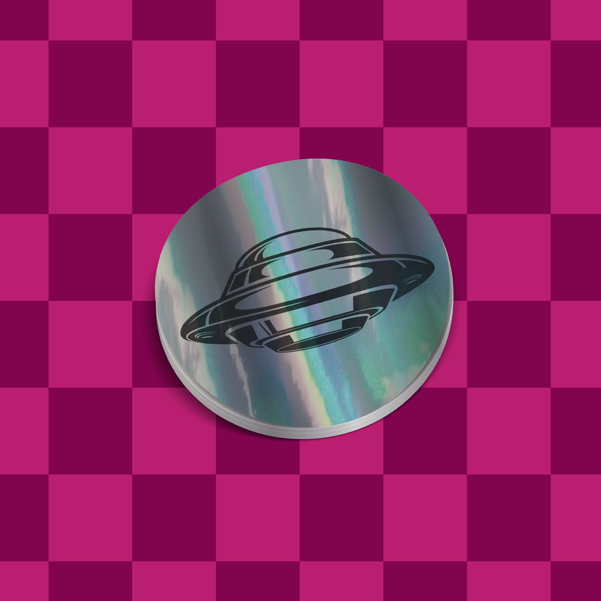 Custom Silver Holographic Stickers | Upload Your Artwork
