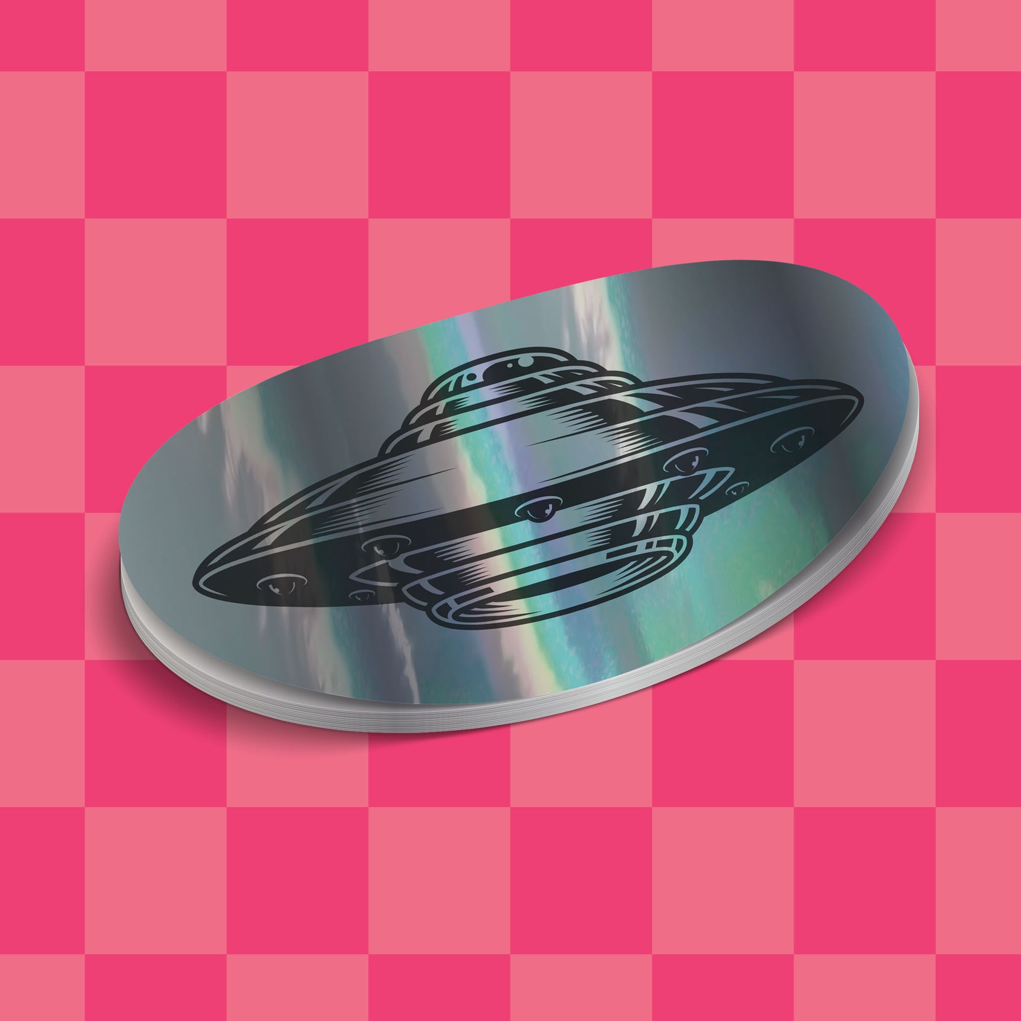 Custom Silver Holographic Stickers | Upload Your Artwork