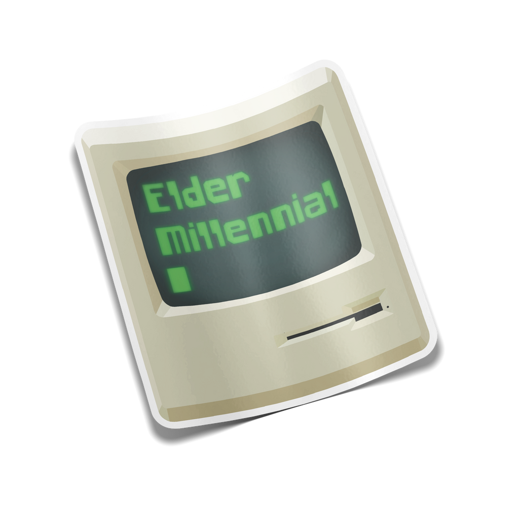 "Elder Millennial" Computer Sticker