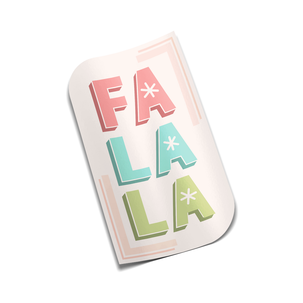 "Fa La La" Christmas Sticker