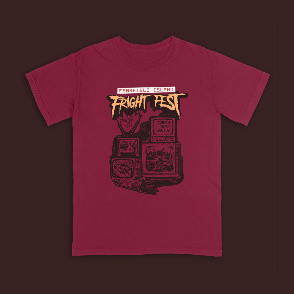 Fearfield Island Fright Fest Exclusive T-Shirt – Art by Madam Radical