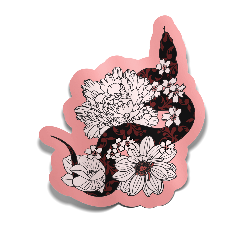 "Floral Snake" Stickers