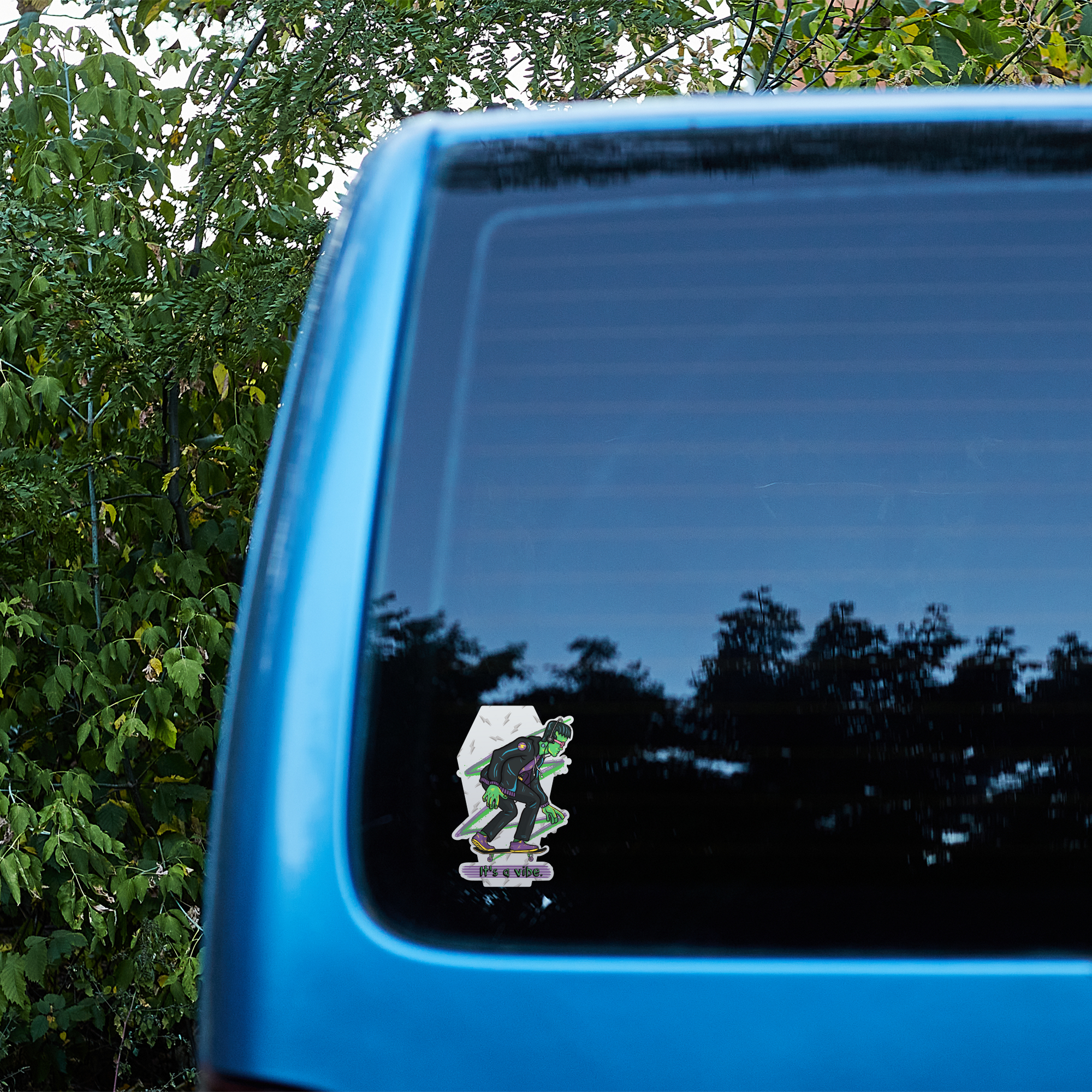 "It's a Vibe" Skater Frankenstein Sticker
