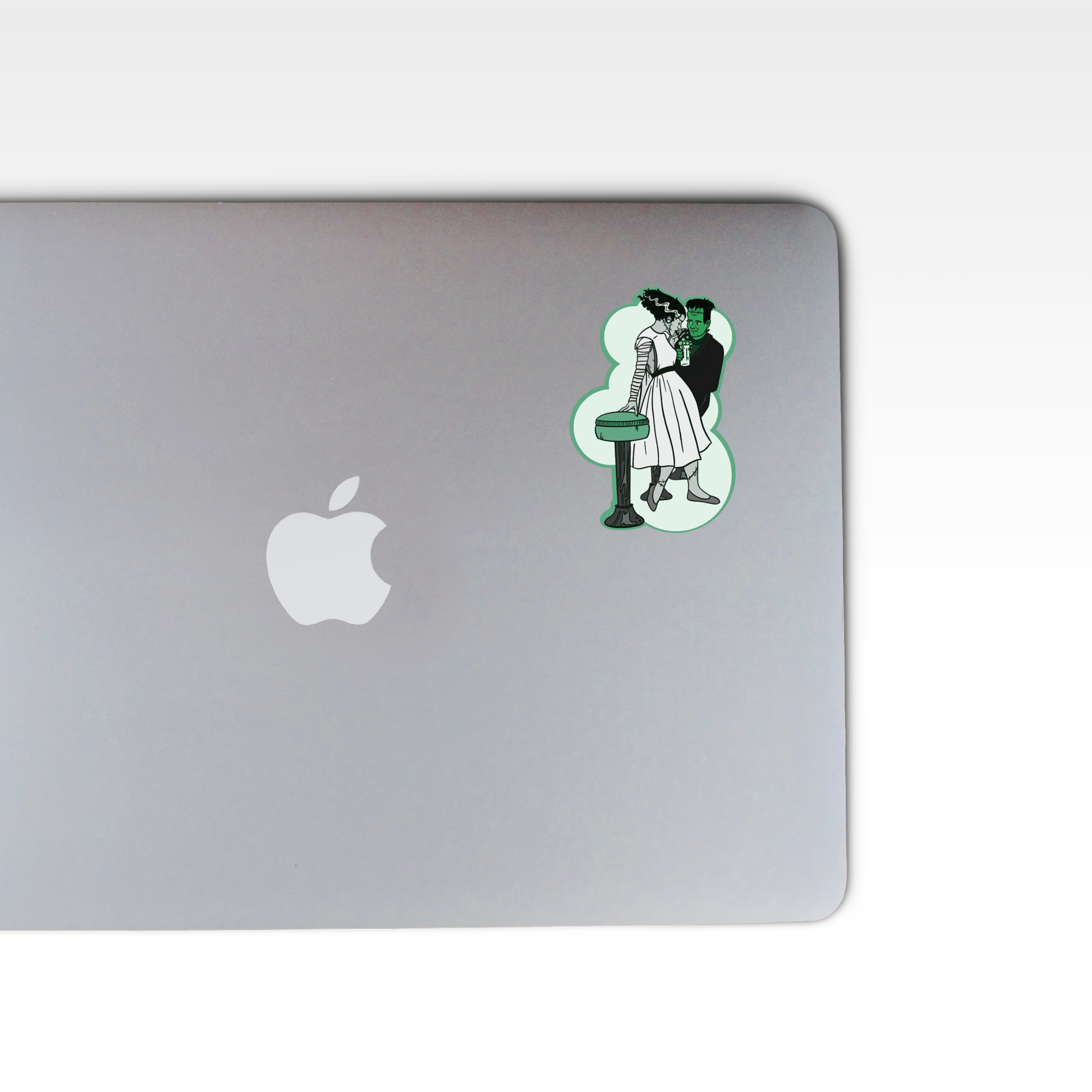 "Soda Shoppe Frankenstein and Bride of Frankenstein" Sticker