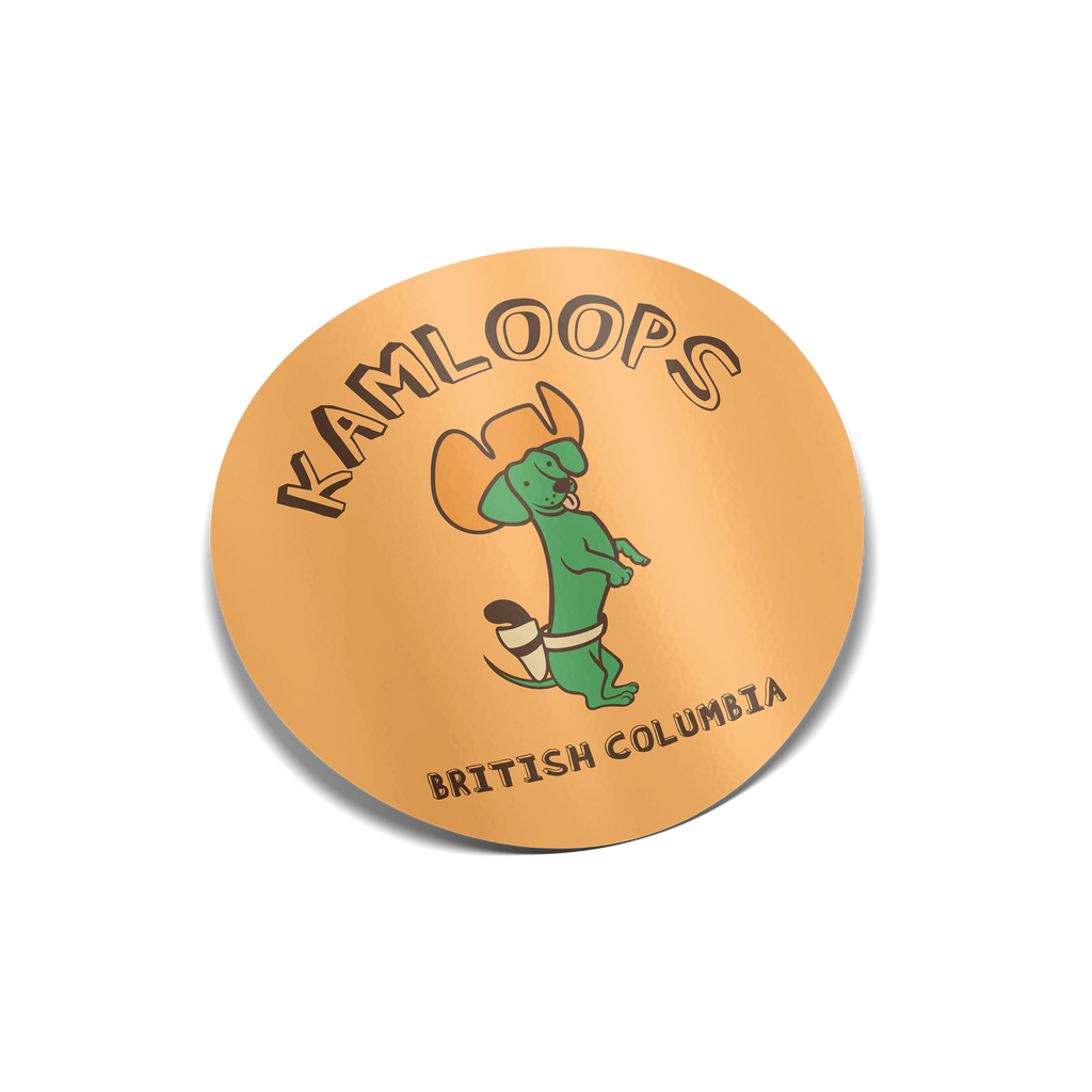 "Kamloops, British Columbia" Wiener Dog Sticker