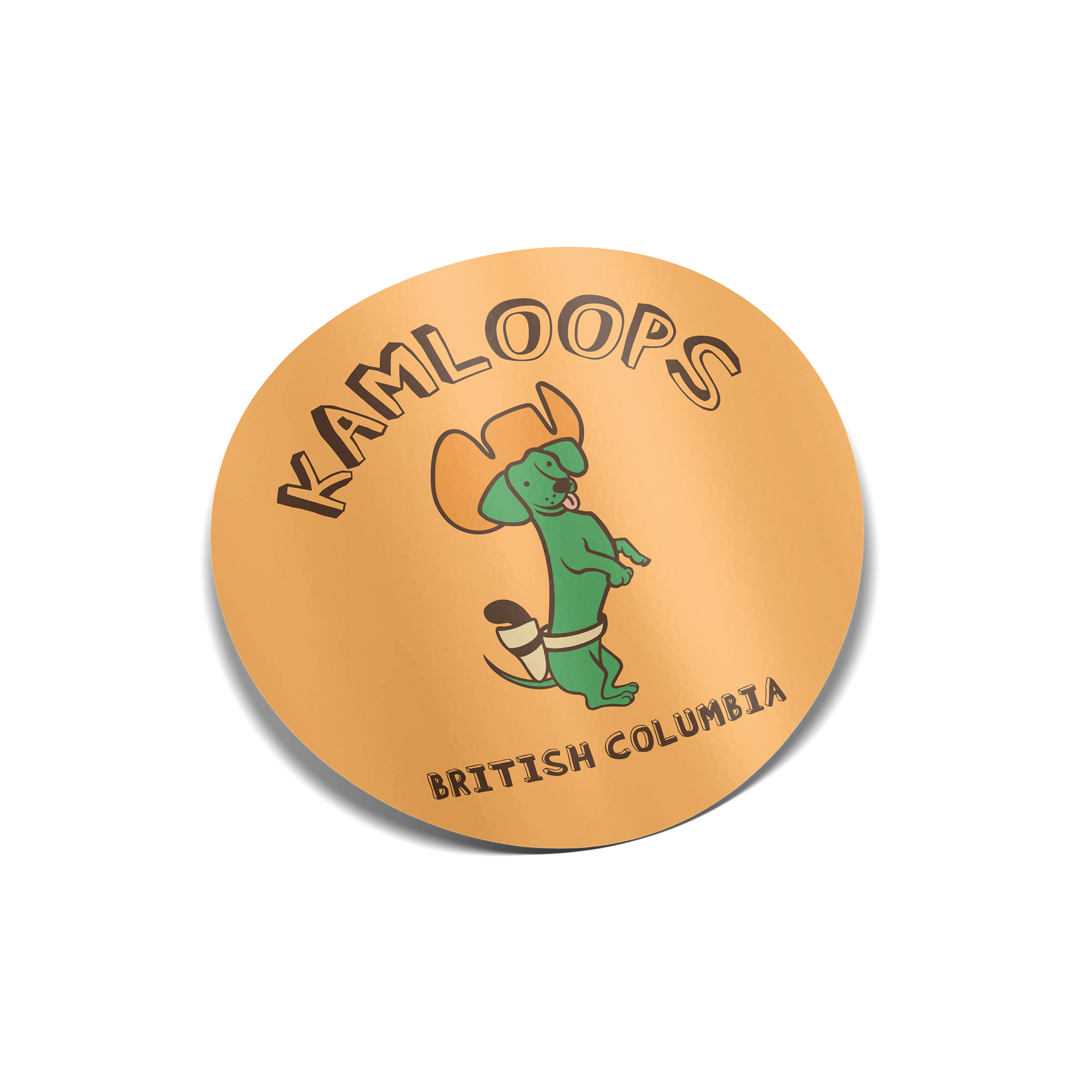 "Kamloops, British Columbia" Wiener Dog Sticker