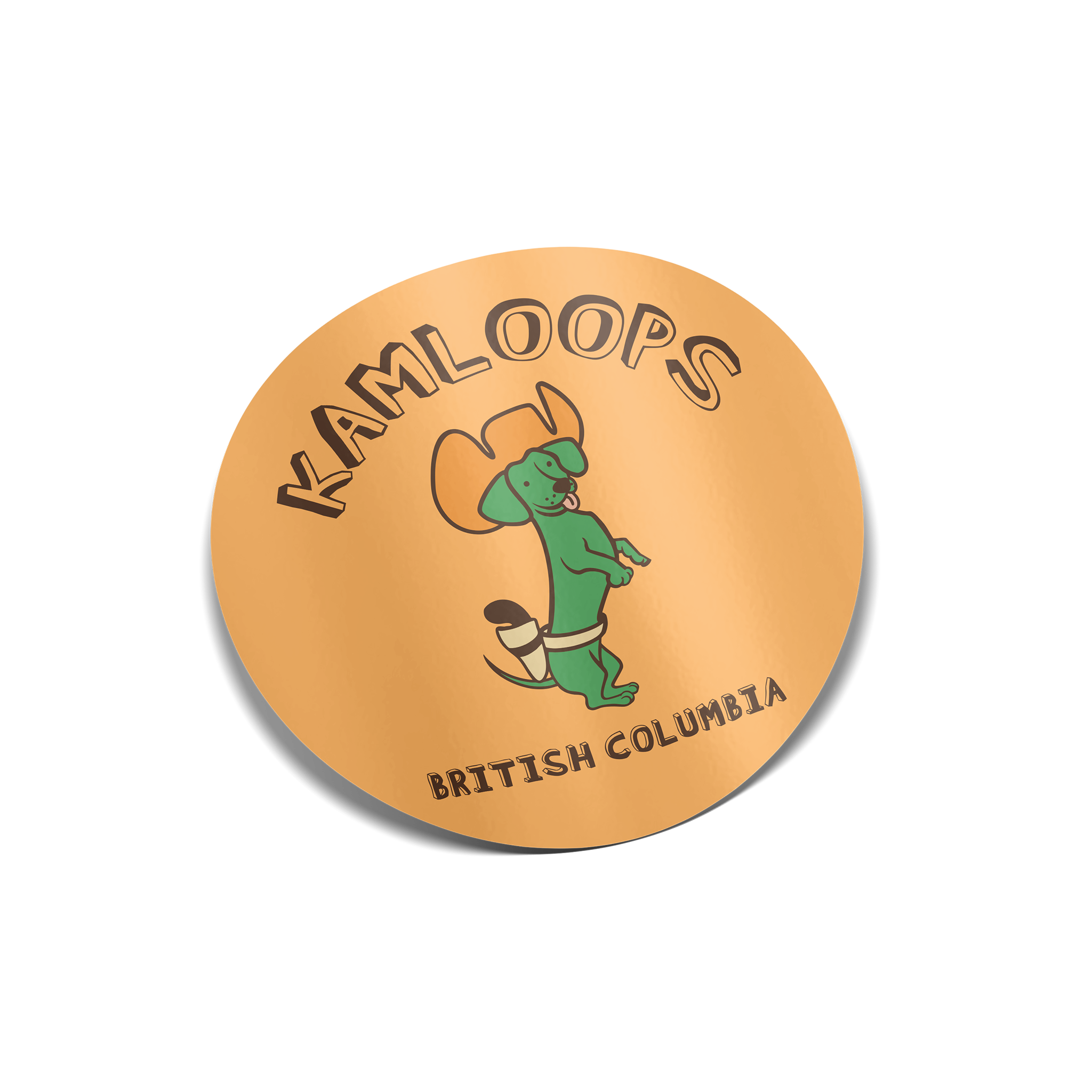 "Kamloops, British Columbia" Wiener Dog Sticker