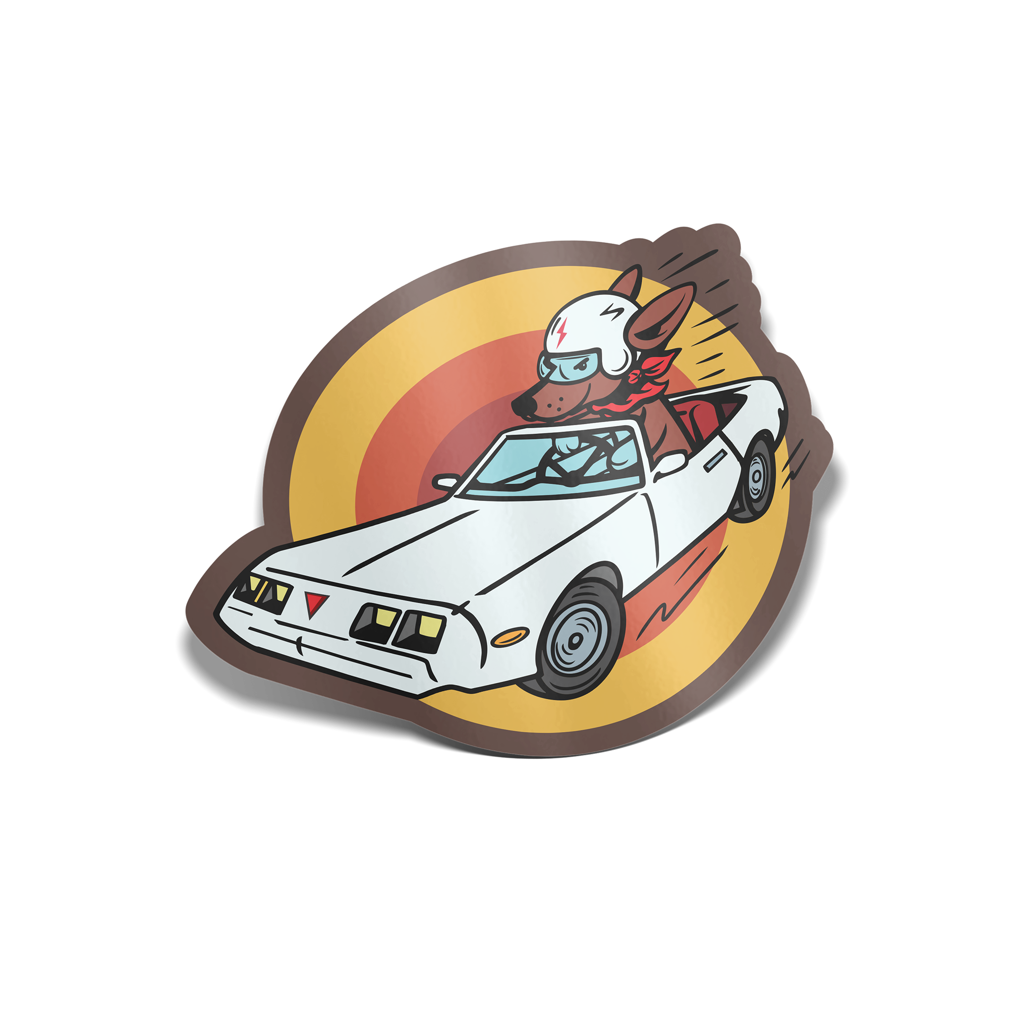 Wiener Dog Driver Sticker