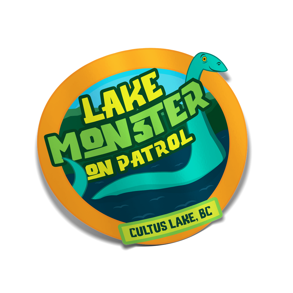 "Lake Monster on Patrol Cultus Lake, BC" Sticker