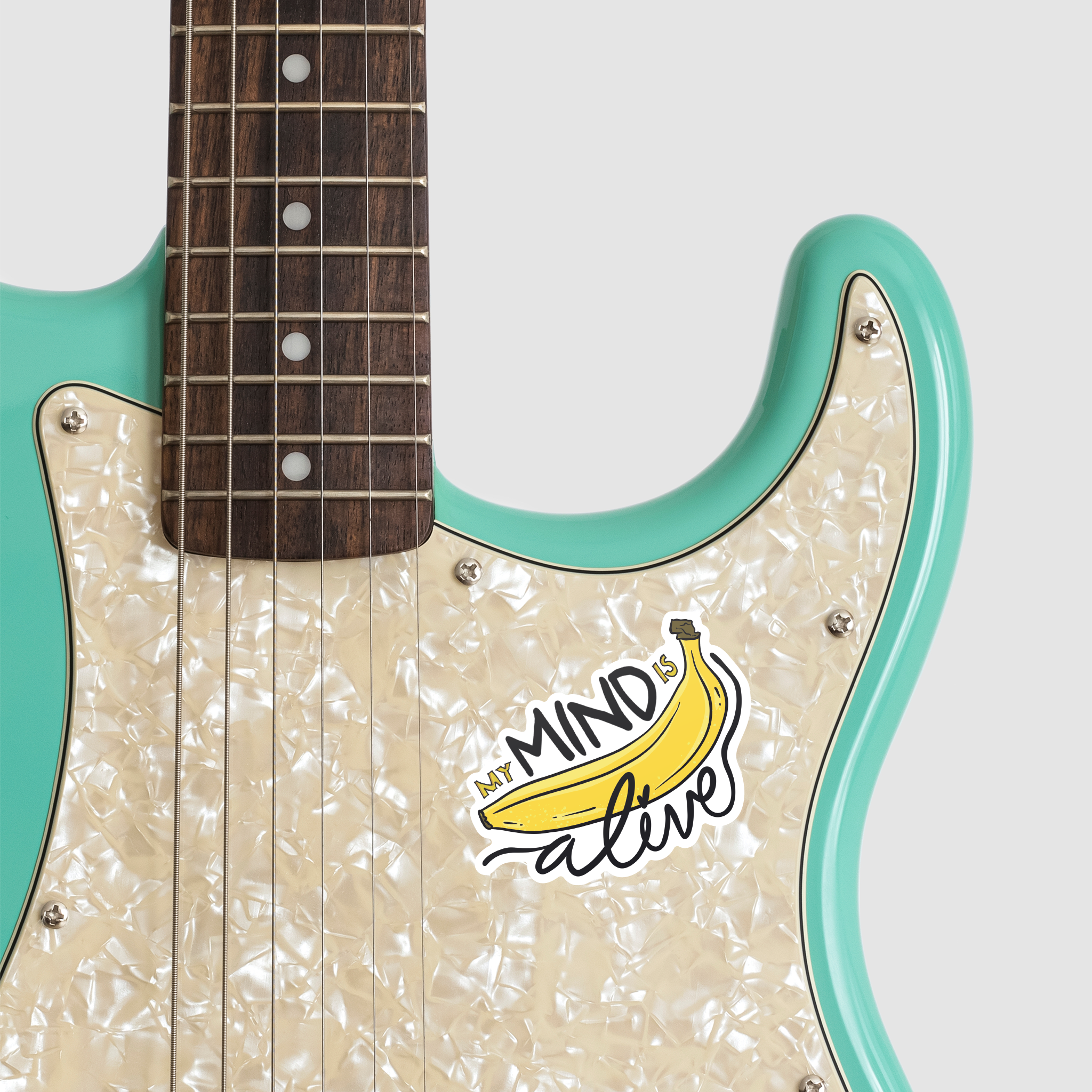 "My Mind is Alive" Banana Sticker