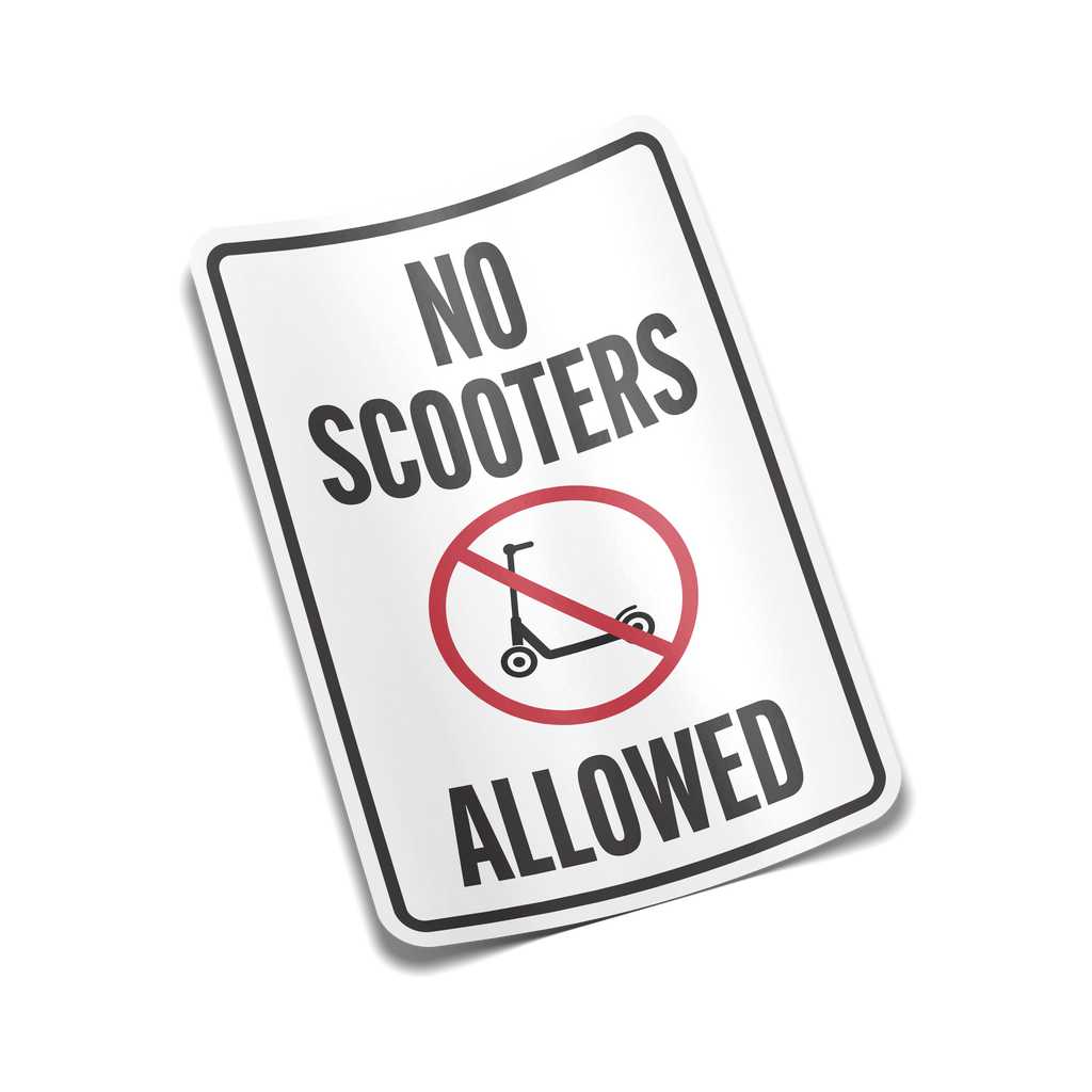 "No Scooters Allowed" Sticker