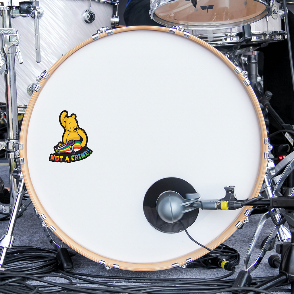 "Not A Crime" Skater Winnie the Pooh Sticker