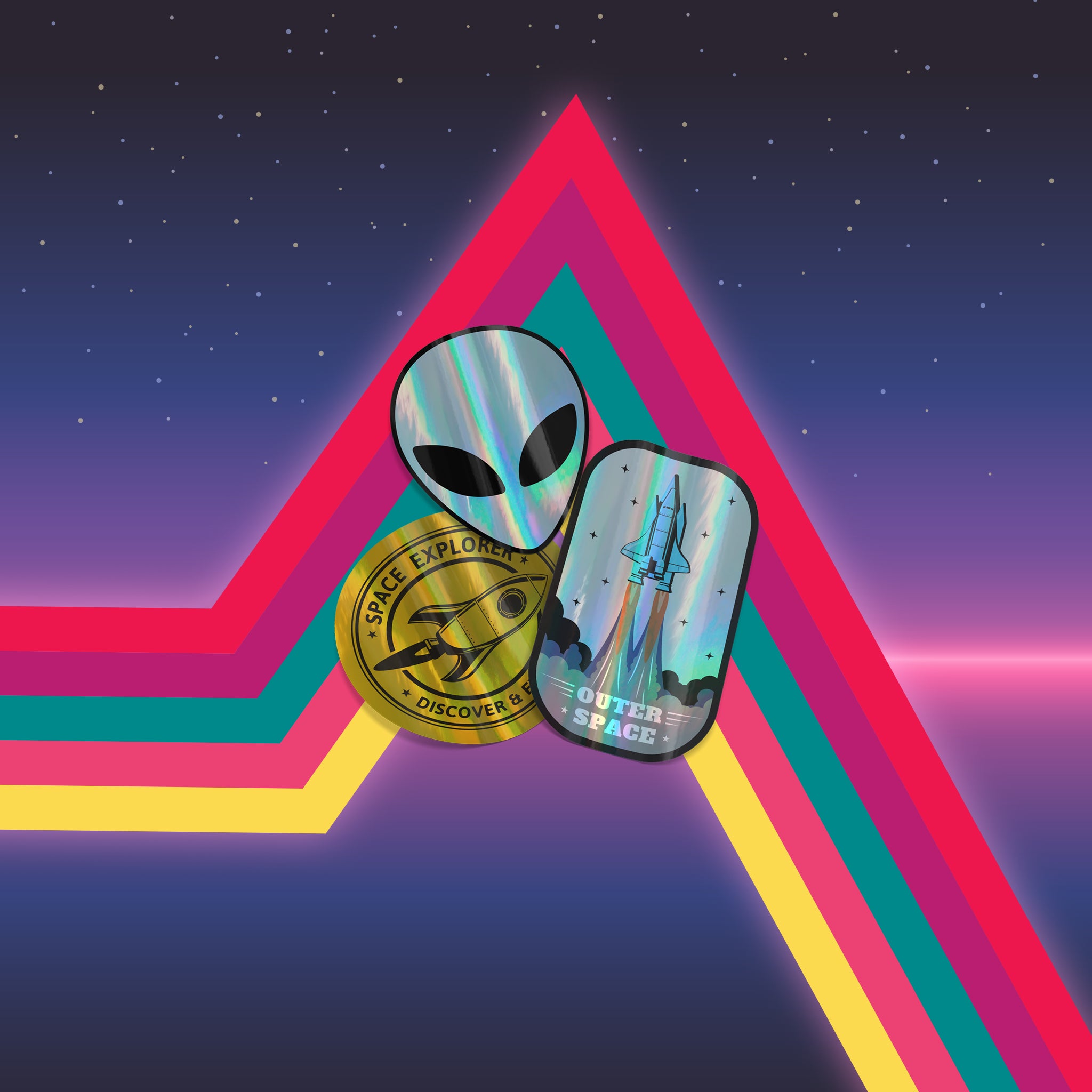 Custom Holographic Standard Cut Stickers