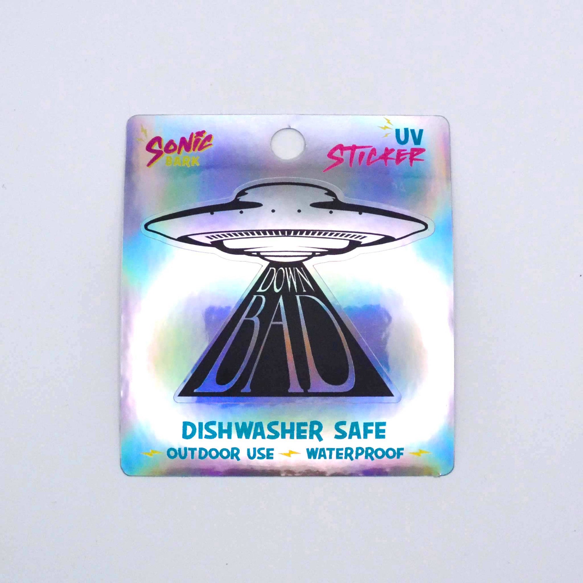 "Down Bad" UFO Holographic Sticker