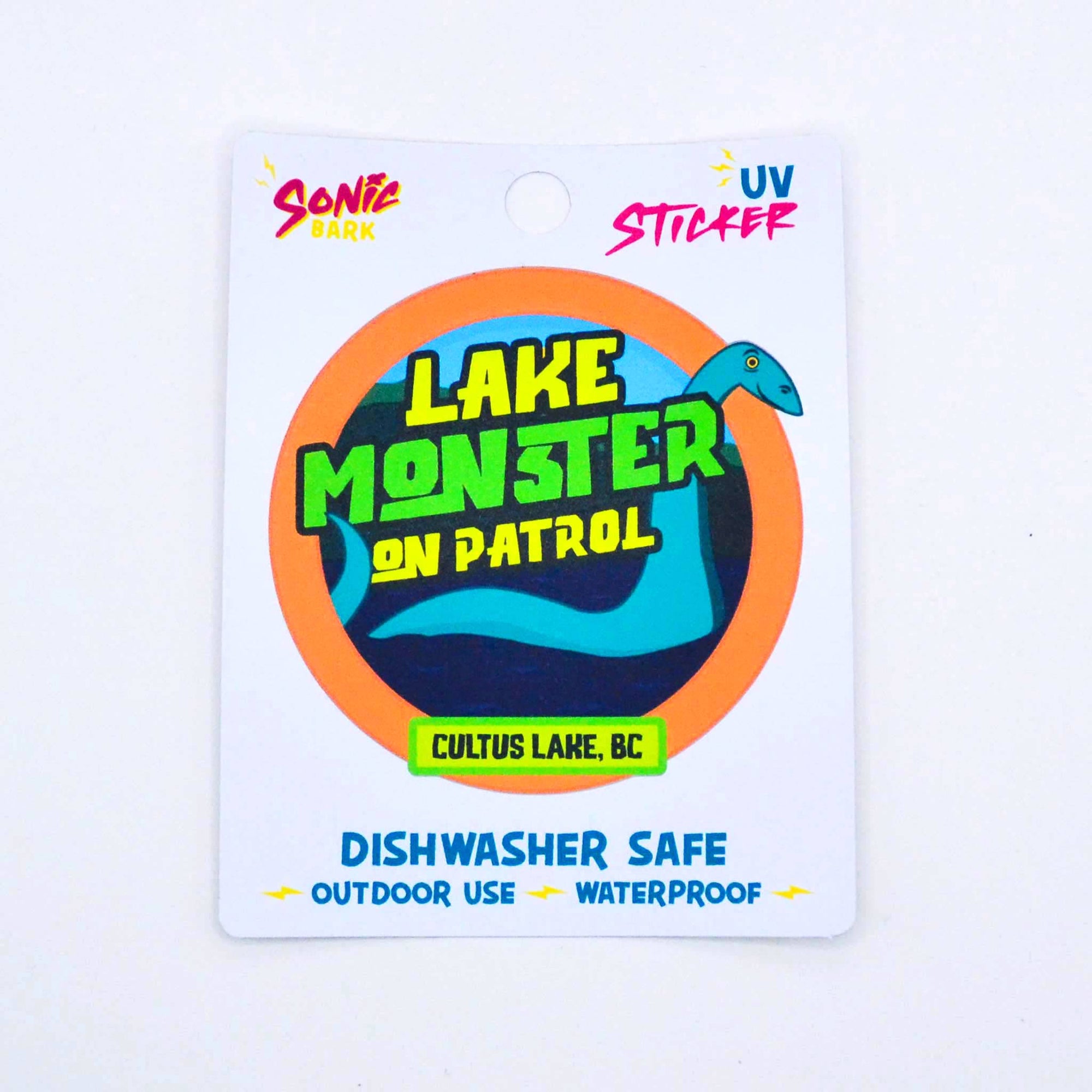 "Lake Monster on Patrol Cultus Lake, BC" Sticker