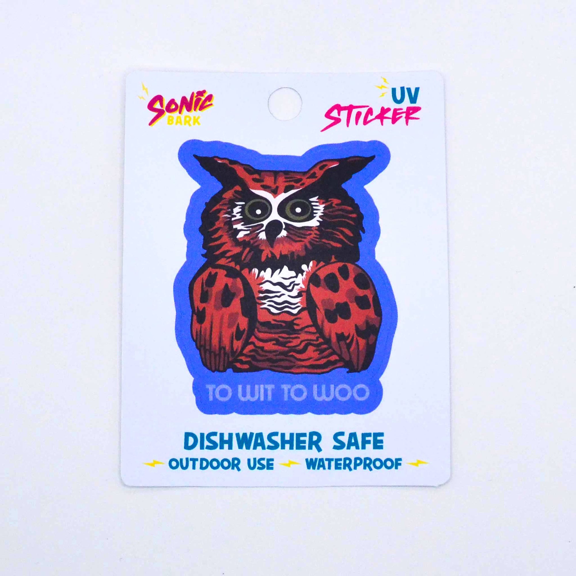 "To Wit To Woo" Owl Sticker
