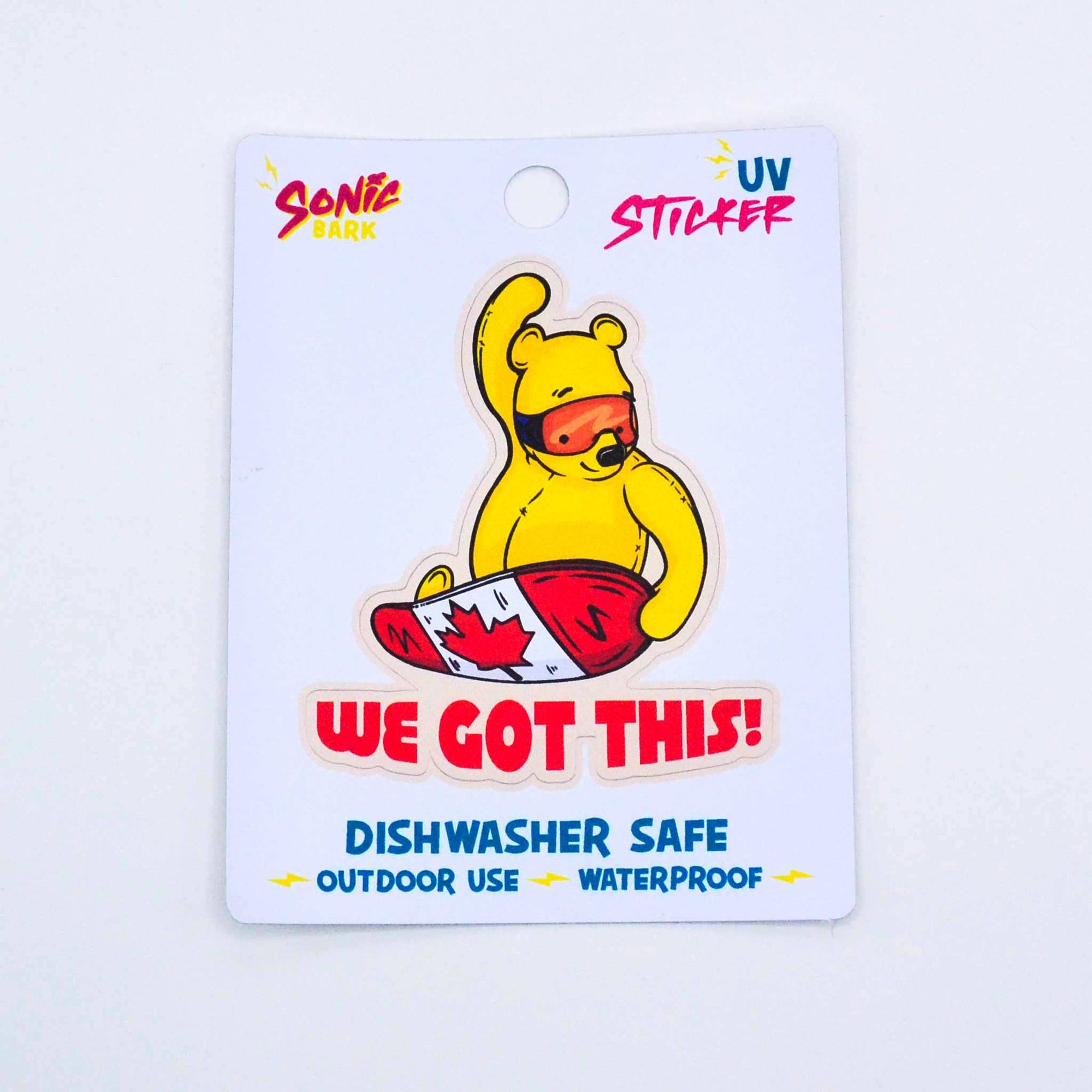 "We Got This!" Snowboarder Winnie the Pooh Sticker