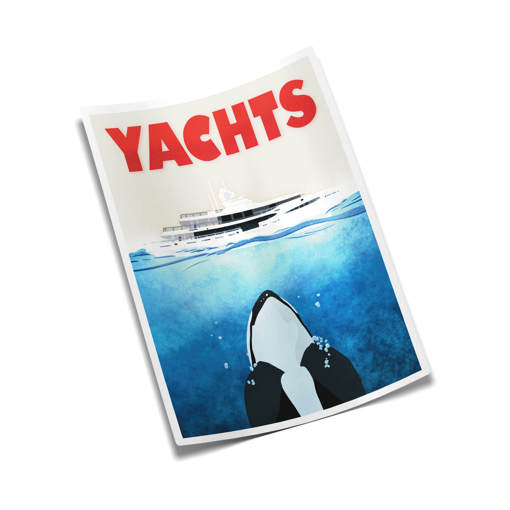 "YACHTS" Sticker