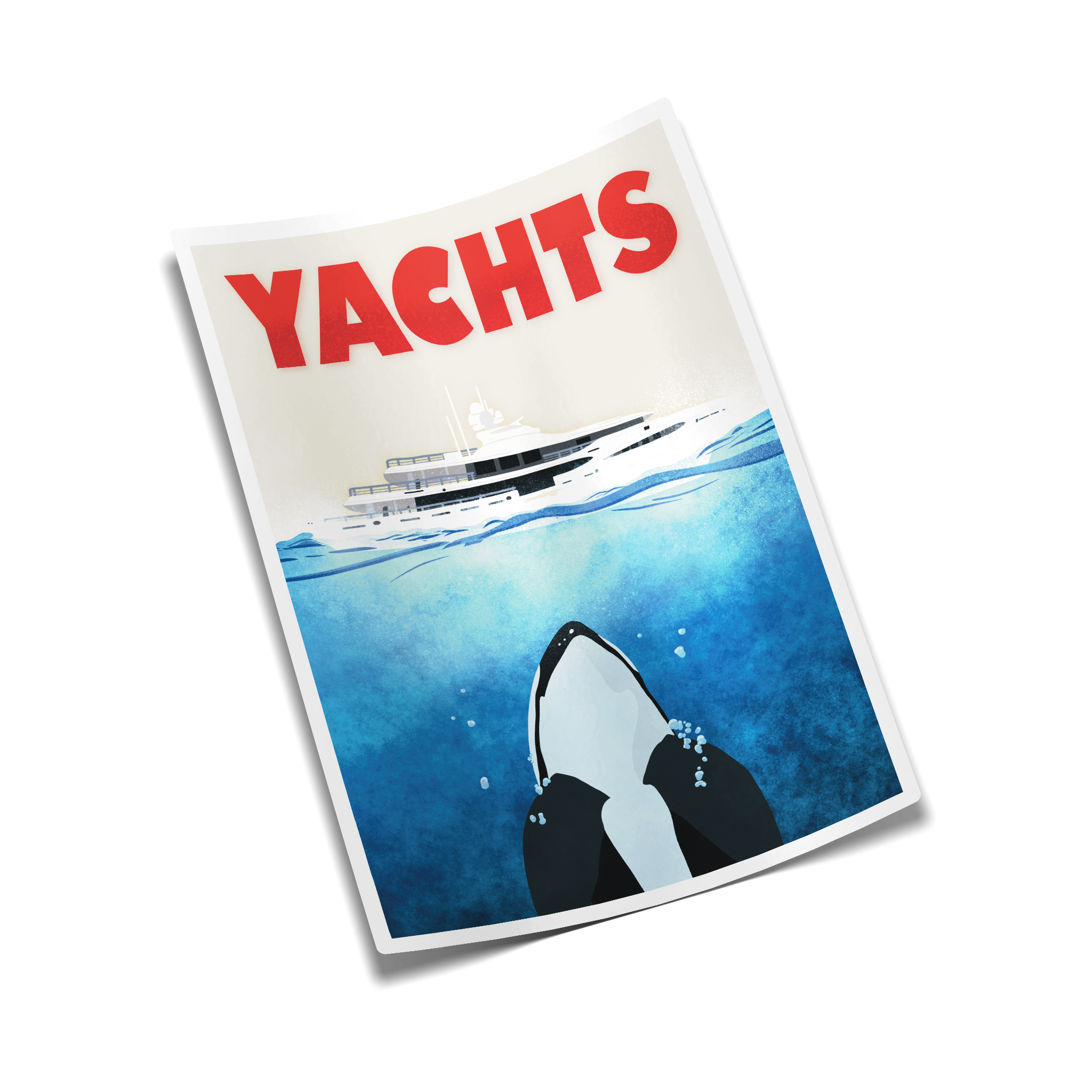 "YACHTS" Sticker
